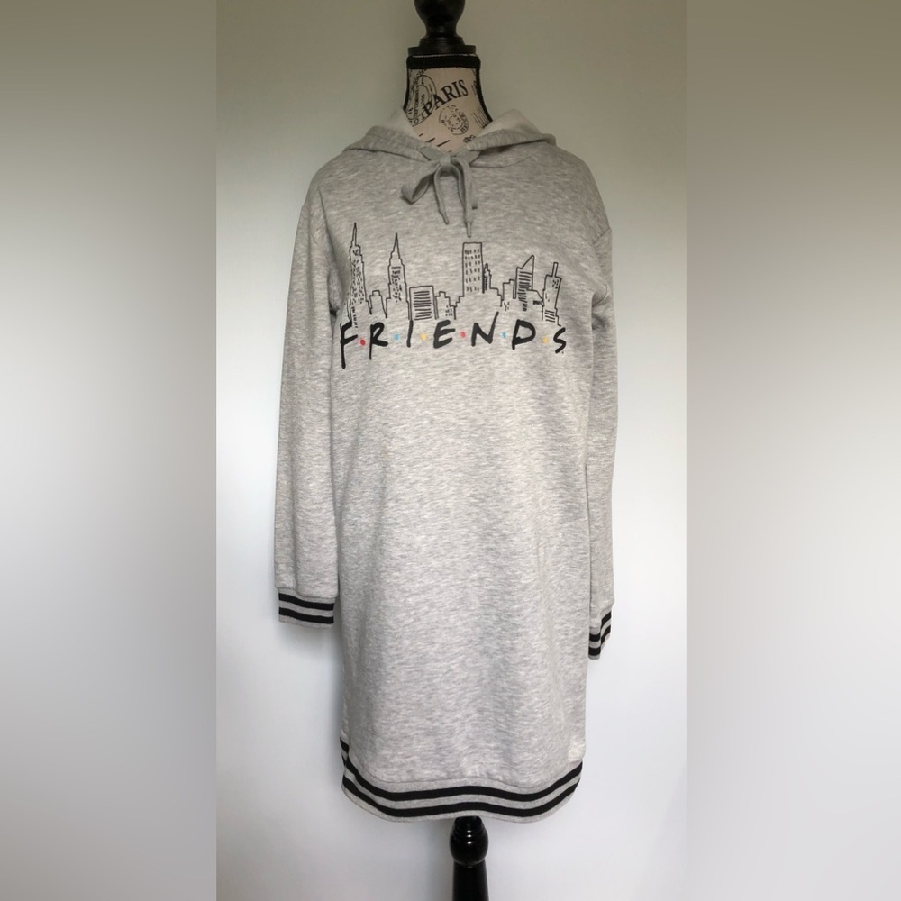 FRIENDS Long Hoodie Gray Women's Size Small